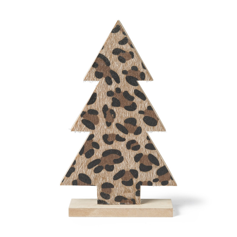 Kerstboom luipaard - Bruin - 26 cm